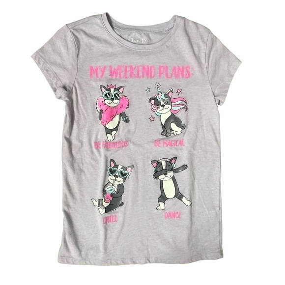 The Children’s Place Purple (7/8) & Jumping Beans Pink (8) Short Sleeve Bundle - Picture 6 of 9